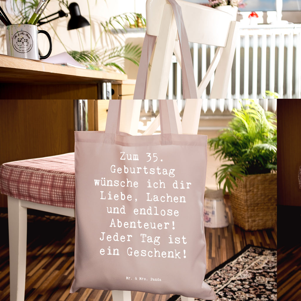 Tragetasche Spruch 35. Geburtstag Beuteltasche, Beutel, Einkaufstasche, Jutebeutel, Stoffbeutel, Tasche, Shopper, Umhängetasche, Strandtasche, Schultertasche, Stofftasche, Tragetasche, Badetasche, Jutetasche, Einkaufstüte, Laptoptasche, Geburtstag, Geburtstagsgeschenk, Geschenk