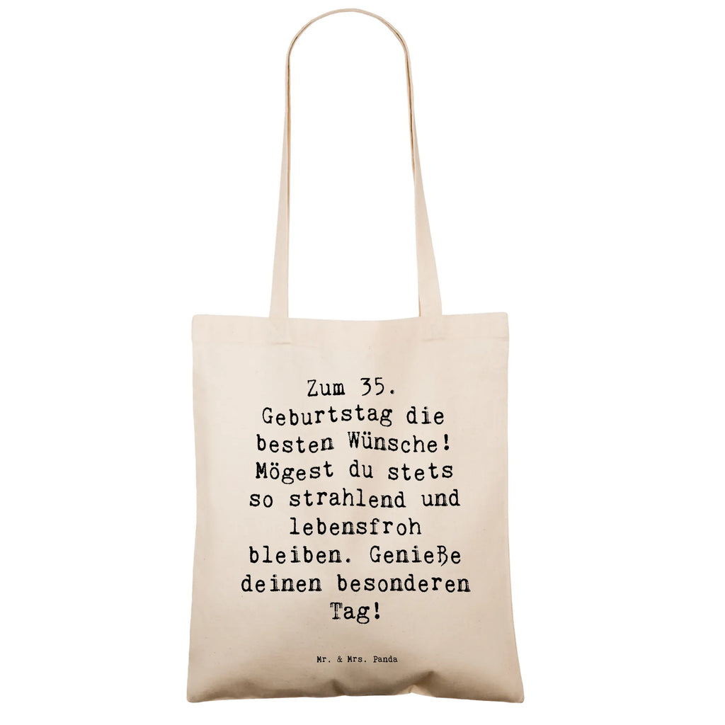 Tragetasche Spruch 35. Geburtstag Glückwünsche Beuteltasche, Beutel, Einkaufstasche, Jutebeutel, Stoffbeutel, Tasche, Shopper, Umhängetasche, Strandtasche, Schultertasche, Stofftasche, Tragetasche, Badetasche, Jutetasche, Einkaufstüte, Laptoptasche, Geburtstag, Geburtstagsgeschenk, Geschenk