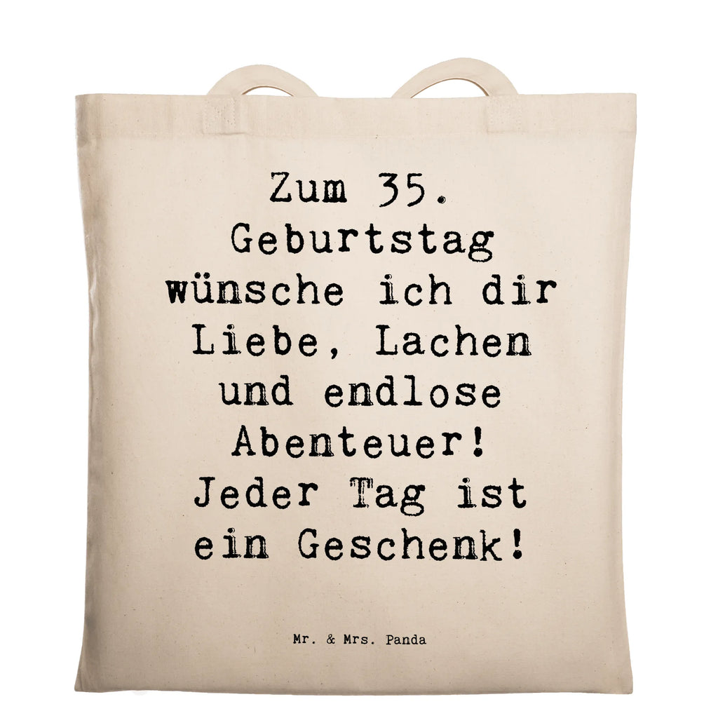 Tragetasche Spruch 35. Geburtstag Beuteltasche, Beutel, Einkaufstasche, Jutebeutel, Stoffbeutel, Tasche, Shopper, Umhängetasche, Strandtasche, Schultertasche, Stofftasche, Tragetasche, Badetasche, Jutetasche, Einkaufstüte, Laptoptasche, Geburtstag, Geburtstagsgeschenk, Geschenk