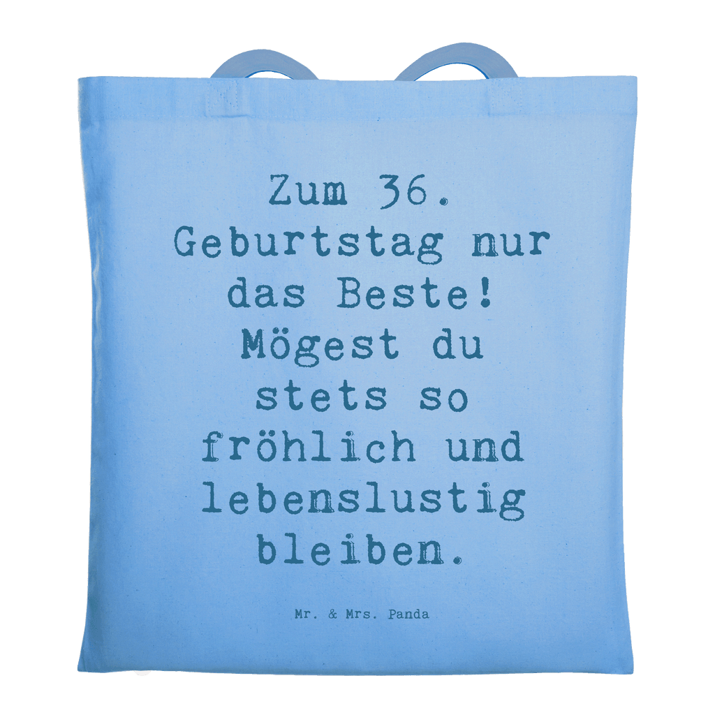 Tragetasche Spruch 36. Geburtstag Beuteltasche, Beutel, Einkaufstasche, Jutebeutel, Stoffbeutel, Tasche, Shopper, Umhängetasche, Strandtasche, Schultertasche, Stofftasche, Tragetasche, Badetasche, Jutetasche, Einkaufstüte, Laptoptasche, Geburtstag, Geburtstagsgeschenk, Geschenk