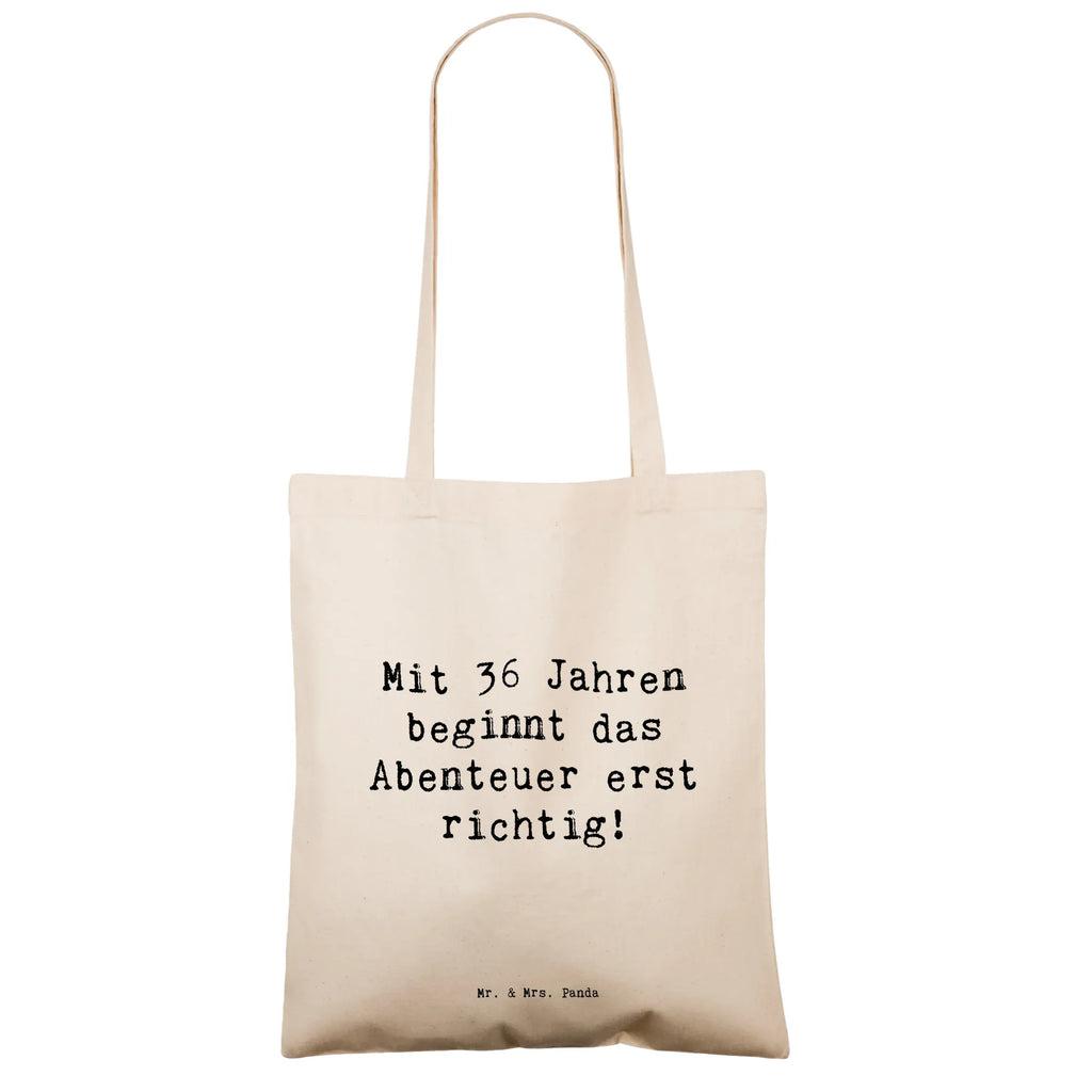 Tragetasche Spruch 36. Geburtstag Abenteuer Beuteltasche, Beutel, Einkaufstasche, Jutebeutel, Stoffbeutel, Tasche, Shopper, Umhängetasche, Strandtasche, Schultertasche, Stofftasche, Tragetasche, Badetasche, Jutetasche, Einkaufstüte, Laptoptasche, Geburtstag, Geburtstagsgeschenk, Geschenk