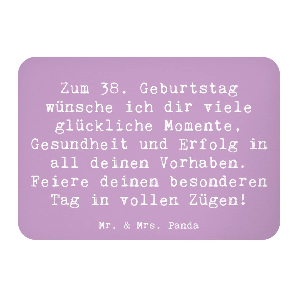 Magnet Spruch 38. Geburtstag Glück Kühlschrankmagnet, Pinnwandmagnet, Souvenir Magnet, Motivmagnete, Dekomagnet, Whiteboard Magnet, Notiz Magnet, Kühlschrank Dekoration, Geburtstag, Geburtstagsgeschenk, Geschenk