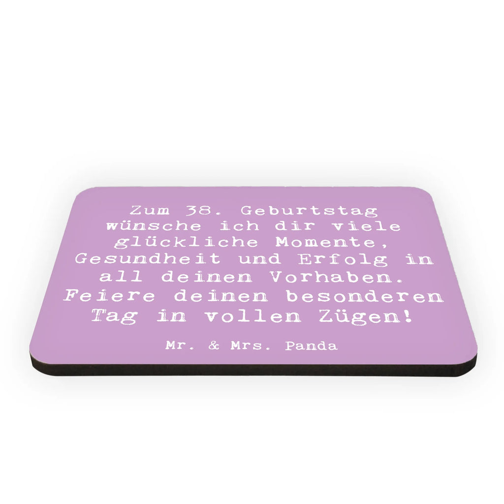 Magnet Spruch 38. Geburtstag Glück Kühlschrankmagnet, Pinnwandmagnet, Souvenir Magnet, Motivmagnete, Dekomagnet, Whiteboard Magnet, Notiz Magnet, Kühlschrank Dekoration, Geburtstag, Geburtstagsgeschenk, Geschenk