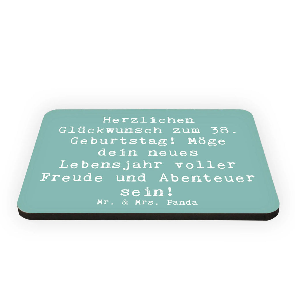 Magnet Spruch 38. Geburtstag Freude Abenteuer Kühlschrankmagnet, Pinnwandmagnet, Souvenir Magnet, Motivmagnete, Dekomagnet, Whiteboard Magnet, Notiz Magnet, Kühlschrank Dekoration, Geburtstag, Geburtstagsgeschenk, Geschenk