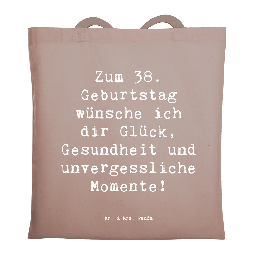 Tragetasche Spruch 38. Geburtstag Beuteltasche, Beutel, Einkaufstasche, Jutebeutel, Stoffbeutel, Tasche, Shopper, Umhängetasche, Strandtasche, Schultertasche, Stofftasche, Tragetasche, Badetasche, Jutetasche, Einkaufstüte, Laptoptasche, Geburtstag, Geburtstagsgeschenk, Geschenk