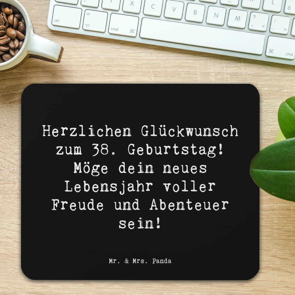 Mauspad Spruch 38. Geburtstag Freude Abenteuer Mousepad, Computer zubehör, Büroausstattung, PC Zubehör, Arbeitszimmer, Mauspad, Einzigartiges Mauspad, Designer Mauspad, Mausunterlage, Mauspad Büro, Geburtstag, Geburtstagsgeschenk, Geschenk