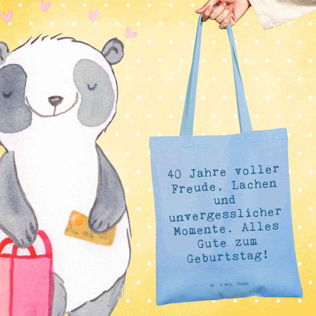 Tragetasche Spruch 40. Geburtstag Freude Beuteltasche, Beutel, Einkaufstasche, Jutebeutel, Stoffbeutel, Tasche, Shopper, Umhängetasche, Strandtasche, Schultertasche, Stofftasche, Tragetasche, Badetasche, Jutetasche, Einkaufstüte, Laptoptasche, Geburtstag, Geburtstagsgeschenk, Geschenk