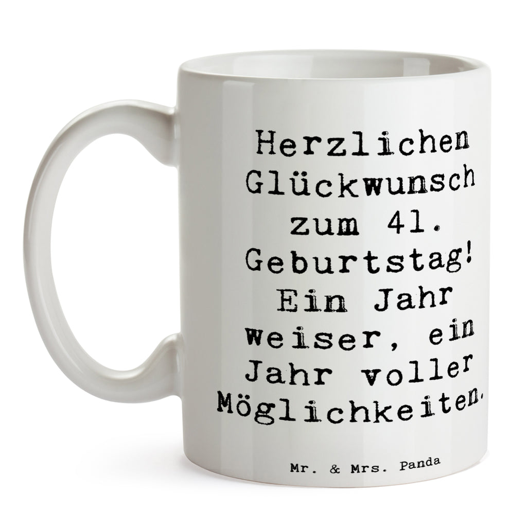 Tasse Spruch 41. Geburtstag Weisheit Tasse, Kaffeetasse, Teetasse, Becher, Kaffeebecher, Teebecher, Keramiktasse, Porzellantasse, Büro Tasse, Geschenk Tasse, Tasse Sprüche, Tasse Motive, Kaffeetassen, Tasse bedrucken, Designer Tasse, Cappuccino Tassen, Schöne Teetassen, Geburtstag, Geburtstagsgeschenk, Geschenk