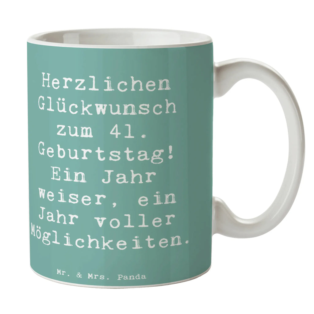 Tasse Spruch 41. Geburtstag Weisheit Tasse, Kaffeetasse, Teetasse, Becher, Kaffeebecher, Teebecher, Keramiktasse, Porzellantasse, Büro Tasse, Geschenk Tasse, Tasse Sprüche, Tasse Motive, Kaffeetassen, Tasse bedrucken, Designer Tasse, Cappuccino Tassen, Schöne Teetassen, Geburtstag, Geburtstagsgeschenk, Geschenk