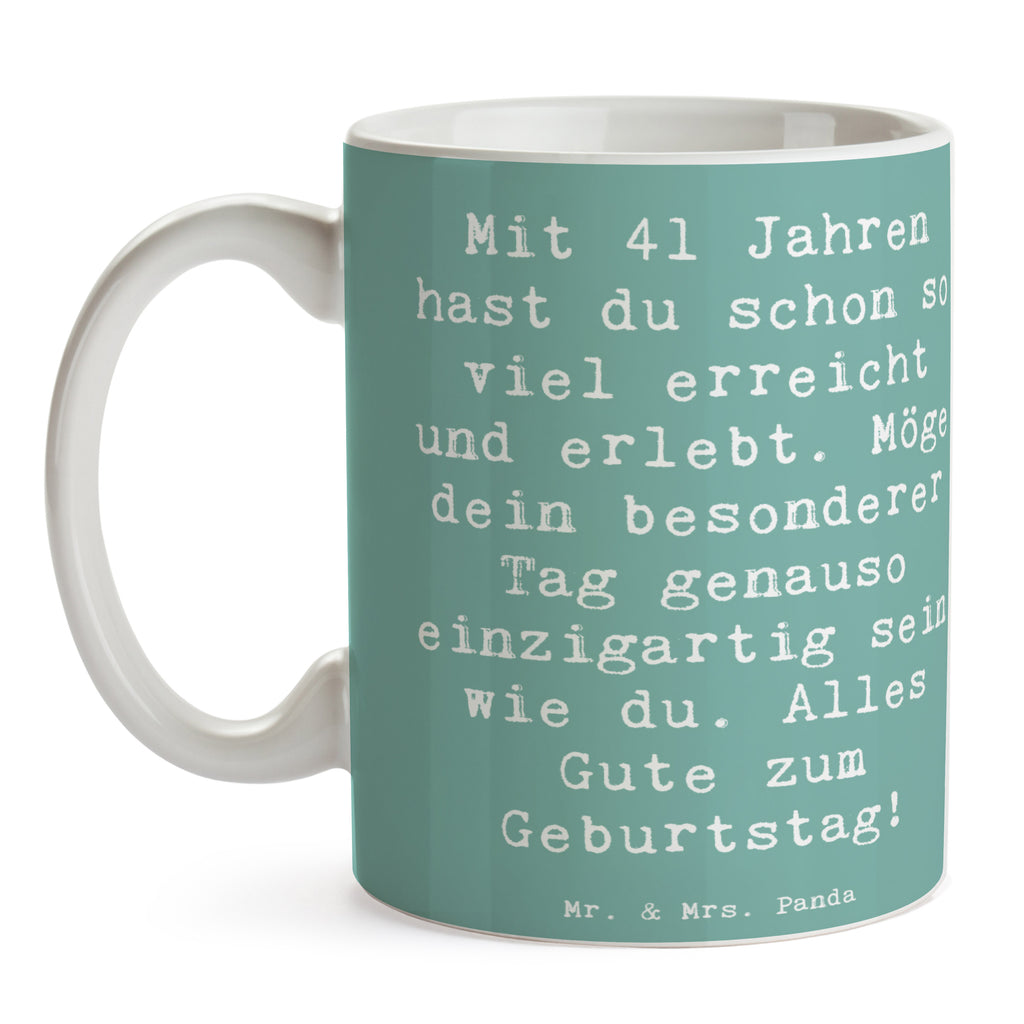 Tasse Spruch 41. Geburtstag Tasse, Kaffeetasse, Teetasse, Becher, Kaffeebecher, Teebecher, Keramiktasse, Porzellantasse, Büro Tasse, Geschenk Tasse, Tasse Sprüche, Tasse Motive, Kaffeetassen, Tasse bedrucken, Designer Tasse, Cappuccino Tassen, Schöne Teetassen, Geburtstag, Geburtstagsgeschenk, Geschenk