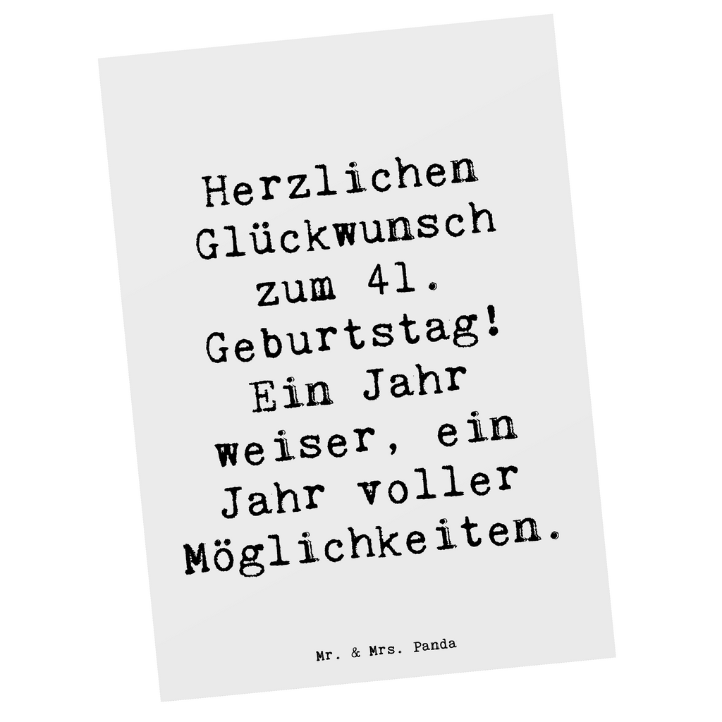 Postkarte Spruch 41. Geburtstag Weisheit Postkarte, Karte, Geschenkkarte, Grußkarte, Einladung, Ansichtskarte, Geburtstagskarte, Einladungskarte, Dankeskarte, Ansichtskarten, Einladung Geburtstag, Einladungskarten Geburtstag, Geburtstag, Geburtstagsgeschenk, Geschenk