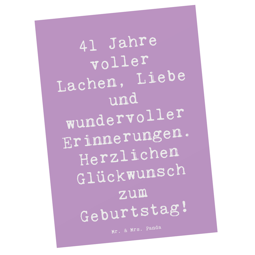 Postkarte Spruch 41. Geburtstag Freude Postkarte, Karte, Geschenkkarte, Grußkarte, Einladung, Ansichtskarte, Geburtstagskarte, Einladungskarte, Dankeskarte, Ansichtskarten, Einladung Geburtstag, Einladungskarten Geburtstag, Geburtstag, Geburtstagsgeschenk, Geschenk