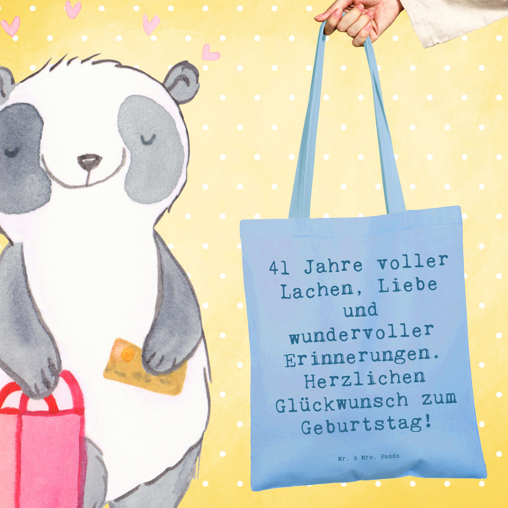 Tragetasche Spruch 41. Geburtstag Freude Beuteltasche, Beutel, Einkaufstasche, Jutebeutel, Stoffbeutel, Tasche, Shopper, Umhängetasche, Strandtasche, Schultertasche, Stofftasche, Tragetasche, Badetasche, Jutetasche, Einkaufstüte, Laptoptasche, Geburtstag, Geburtstagsgeschenk, Geschenk