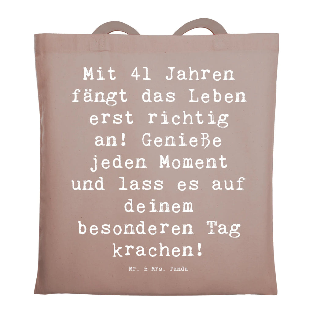 Tragetasche Spruch 41. Geburtstag Beuteltasche, Beutel, Einkaufstasche, Jutebeutel, Stoffbeutel, Tasche, Shopper, Umhängetasche, Strandtasche, Schultertasche, Stofftasche, Tragetasche, Badetasche, Jutetasche, Einkaufstüte, Laptoptasche, Geburtstag, Geburtstagsgeschenk, Geschenk