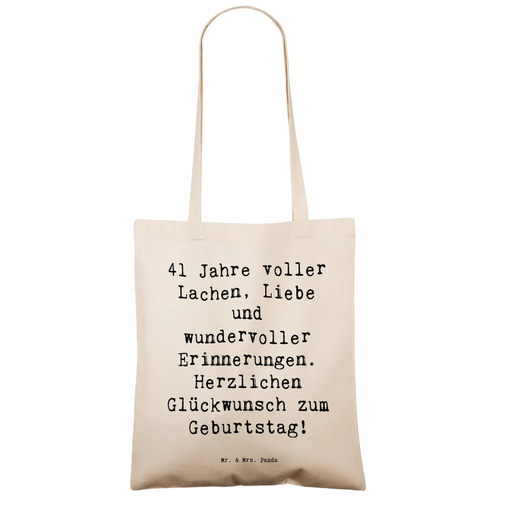 Tragetasche Spruch 41. Geburtstag Freude Beuteltasche, Beutel, Einkaufstasche, Jutebeutel, Stoffbeutel, Tasche, Shopper, Umhängetasche, Strandtasche, Schultertasche, Stofftasche, Tragetasche, Badetasche, Jutetasche, Einkaufstüte, Laptoptasche, Geburtstag, Geburtstagsgeschenk, Geschenk