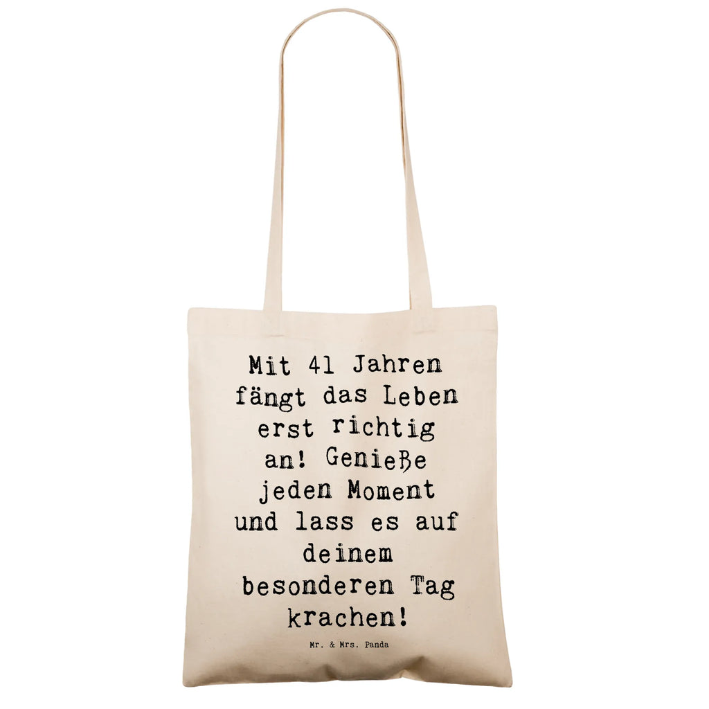 Tragetasche Spruch 41. Geburtstag Beuteltasche, Beutel, Einkaufstasche, Jutebeutel, Stoffbeutel, Tasche, Shopper, Umhängetasche, Strandtasche, Schultertasche, Stofftasche, Tragetasche, Badetasche, Jutetasche, Einkaufstüte, Laptoptasche, Geburtstag, Geburtstagsgeschenk, Geschenk