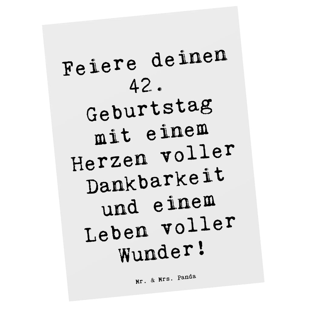 Postkarte Spruch 42. Geburtstag Wunder Postkarte, Karte, Geschenkkarte, Grußkarte, Einladung, Ansichtskarte, Geburtstagskarte, Einladungskarte, Dankeskarte, Ansichtskarten, Einladung Geburtstag, Einladungskarten Geburtstag, Geburtstag, Geburtstagsgeschenk, Geschenk