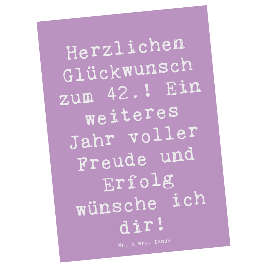 Postkarte Spruch 42. Geburtstag Postkarte, Karte, Geschenkkarte, Grußkarte, Einladung, Ansichtskarte, Geburtstagskarte, Einladungskarte, Dankeskarte, Ansichtskarten, Einladung Geburtstag, Einladungskarten Geburtstag, Geburtstag, Geburtstagsgeschenk, Geschenk