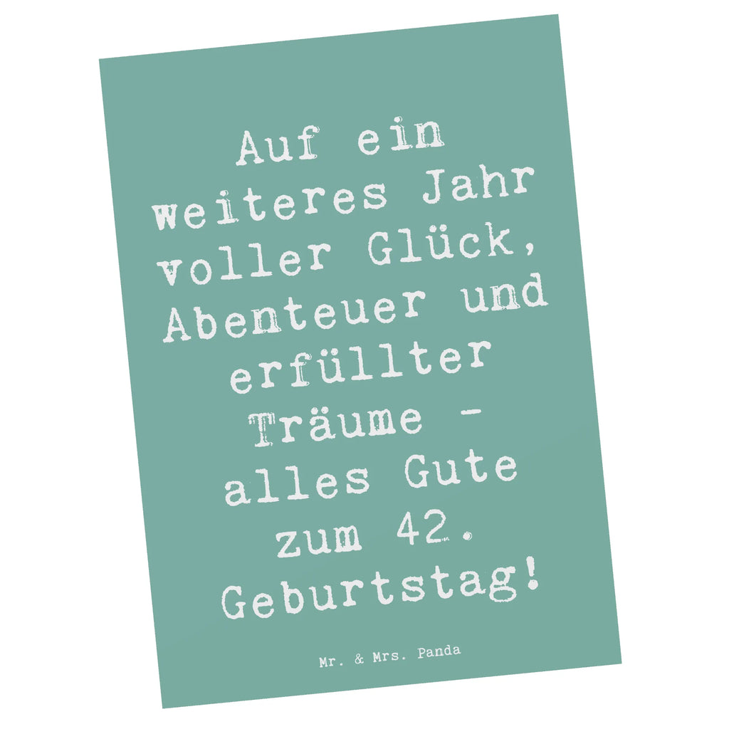 Postkarte Spruch 42. Geburtstag Postkarte, Karte, Geschenkkarte, Grußkarte, Einladung, Ansichtskarte, Geburtstagskarte, Einladungskarte, Dankeskarte, Ansichtskarten, Einladung Geburtstag, Einladungskarten Geburtstag, Geburtstag, Geburtstagsgeschenk, Geschenk