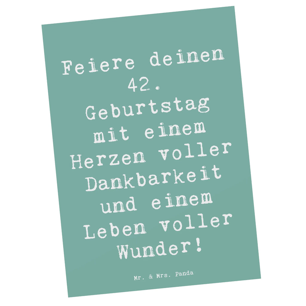 Postkarte Spruch 42. Geburtstag Wunder Postkarte, Karte, Geschenkkarte, Grußkarte, Einladung, Ansichtskarte, Geburtstagskarte, Einladungskarte, Dankeskarte, Ansichtskarten, Einladung Geburtstag, Einladungskarten Geburtstag, Geburtstag, Geburtstagsgeschenk, Geschenk