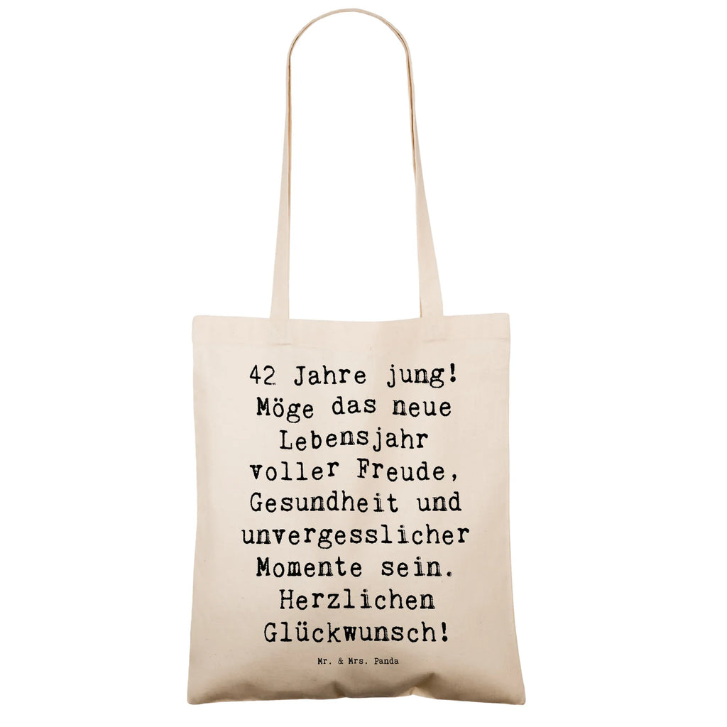 Tragetasche Spruch 42. Geburtstag Freude Beuteltasche, Beutel, Einkaufstasche, Jutebeutel, Stoffbeutel, Tasche, Shopper, Umhängetasche, Strandtasche, Schultertasche, Stofftasche, Tragetasche, Badetasche, Jutetasche, Einkaufstüte, Laptoptasche, Geburtstag, Geburtstagsgeschenk, Geschenk