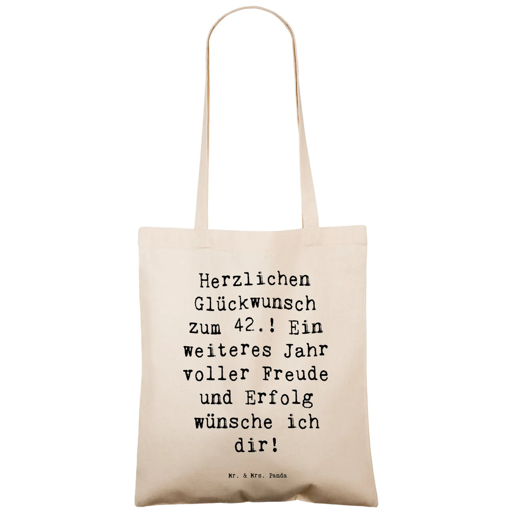 Tragetasche Spruch 42. Geburtstag Beuteltasche, Beutel, Einkaufstasche, Jutebeutel, Stoffbeutel, Tasche, Shopper, Umhängetasche, Strandtasche, Schultertasche, Stofftasche, Tragetasche, Badetasche, Jutetasche, Einkaufstüte, Laptoptasche, Geburtstag, Geburtstagsgeschenk, Geschenk