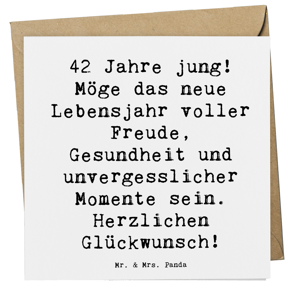 Deluxe Karte Spruch 42. Geburtstag Freude Karte, Grußkarte, Klappkarte, Einladungskarte, Glückwunschkarte, Hochzeitskarte, Geburtstagskarte, Hochwertige Grußkarte, Hochwertige Klappkarte, Geburtstag, Geburtstagsgeschenk, Geschenk