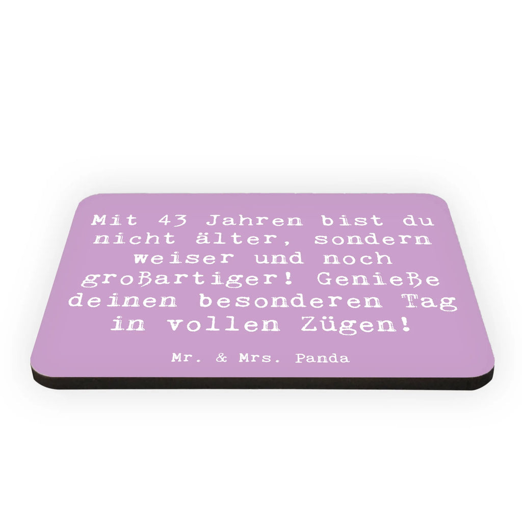 Magnet Spruch 43. Geburtstag Weisheit Kühlschrankmagnet, Pinnwandmagnet, Souvenir Magnet, Motivmagnete, Dekomagnet, Whiteboard Magnet, Notiz Magnet, Kühlschrank Dekoration, Geburtstag, Geburtstagsgeschenk, Geschenk