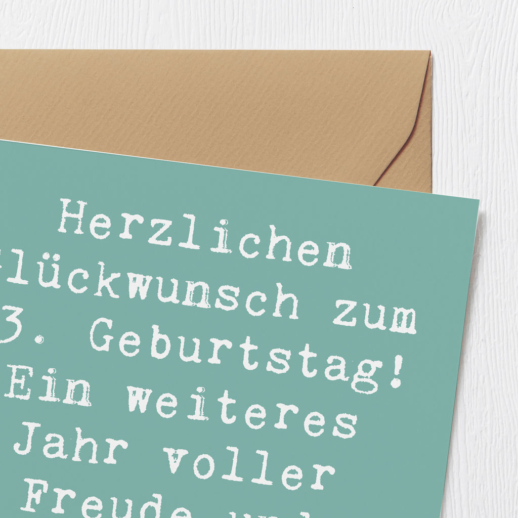 Deluxe Karte Spruch 43. Geburtstag Freude Karte, Grußkarte, Klappkarte, Einladungskarte, Glückwunschkarte, Hochzeitskarte, Geburtstagskarte, Hochwertige Grußkarte, Hochwertige Klappkarte, Geburtstag, Geburtstagsgeschenk, Geschenk