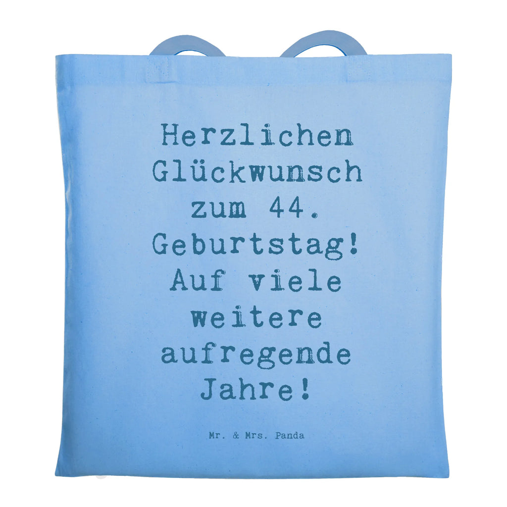 Tragetasche Spruch 44. Geburtstag Feier Beuteltasche, Beutel, Einkaufstasche, Jutebeutel, Stoffbeutel, Tasche, Shopper, Umhängetasche, Strandtasche, Schultertasche, Stofftasche, Tragetasche, Badetasche, Jutetasche, Einkaufstüte, Laptoptasche, Geburtstag, Geburtstagsgeschenk, Geschenk