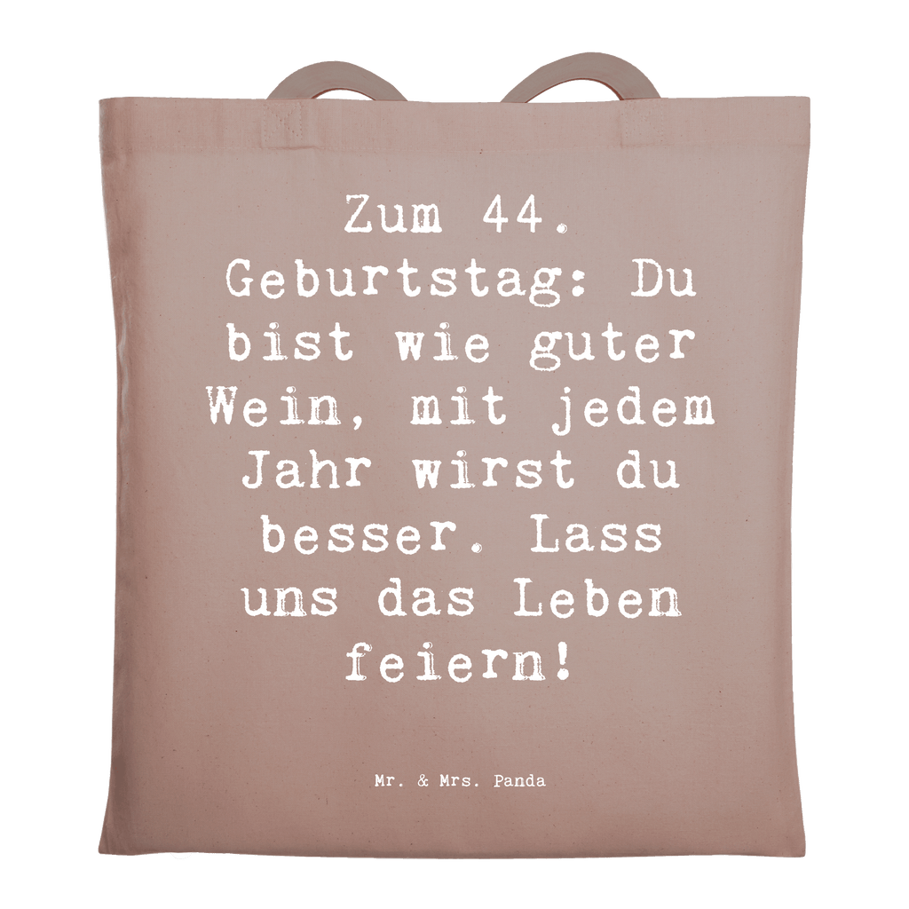 Tragetasche Spruch 44. Geburtstag Beuteltasche, Beutel, Einkaufstasche, Jutebeutel, Stoffbeutel, Tasche, Shopper, Umhängetasche, Strandtasche, Schultertasche, Stofftasche, Tragetasche, Badetasche, Jutetasche, Einkaufstüte, Laptoptasche, Geburtstag, Geburtstagsgeschenk, Geschenk