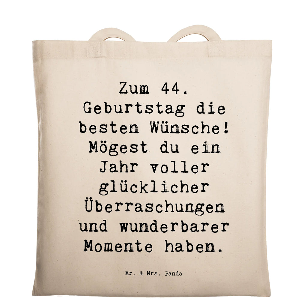 Tragetasche Spruch 44. Geburtstag Glückwünsche Beuteltasche, Beutel, Einkaufstasche, Jutebeutel, Stoffbeutel, Tasche, Shopper, Umhängetasche, Strandtasche, Schultertasche, Stofftasche, Tragetasche, Badetasche, Jutetasche, Einkaufstüte, Laptoptasche, Geburtstag, Geburtstagsgeschenk, Geschenk