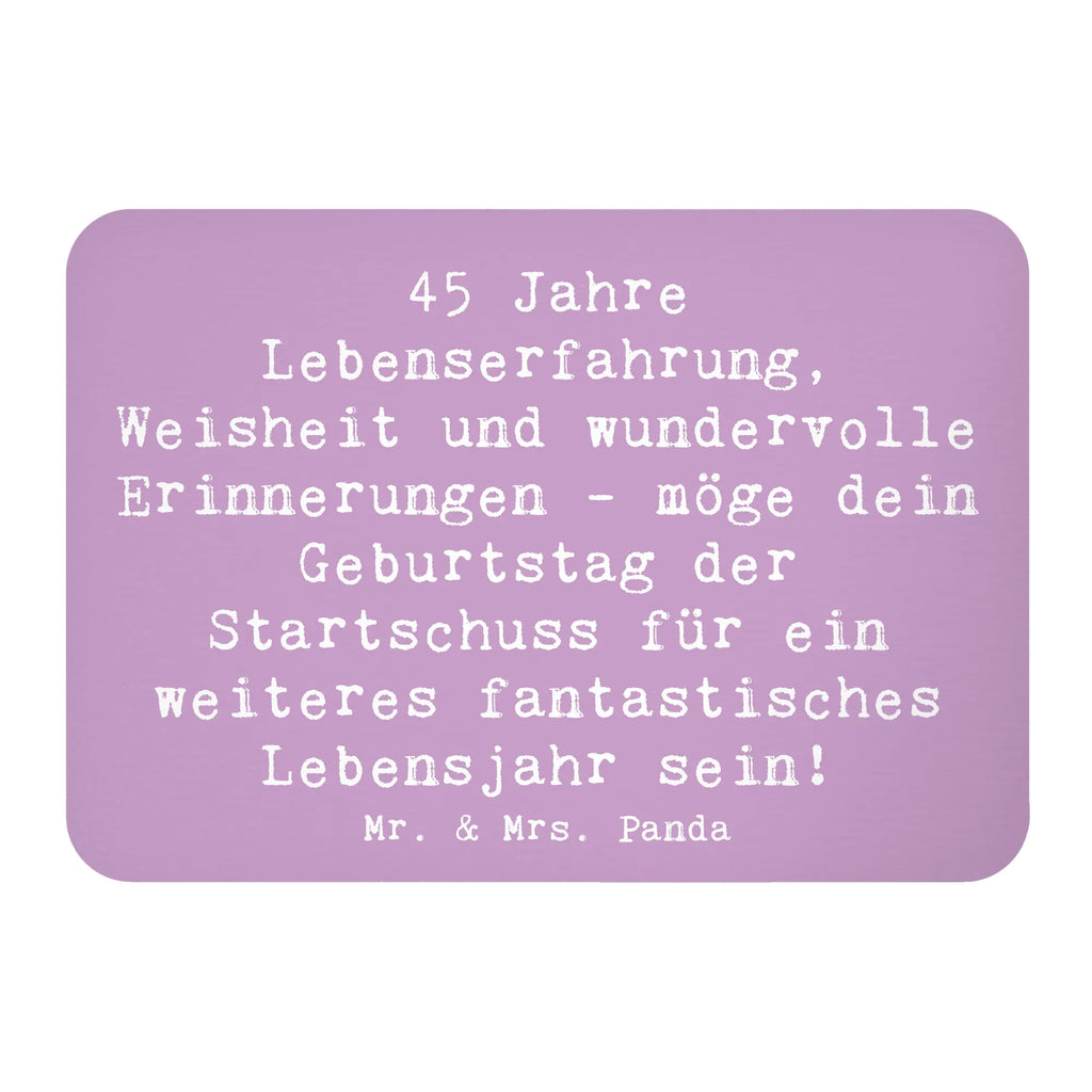 Magnet Spruch 45. Geburtstag Kühlschrankmagnet, Pinnwandmagnet, Souvenir Magnet, Motivmagnete, Dekomagnet, Whiteboard Magnet, Notiz Magnet, Kühlschrank Dekoration, Geburtstag, Geburtstagsgeschenk, Geschenk