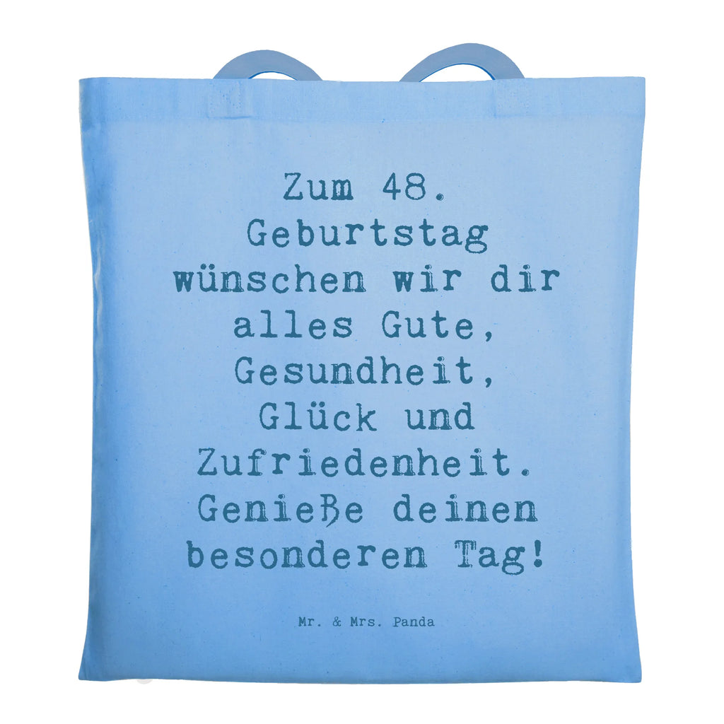 Tragetasche Spruch 48. Geburtstag Beuteltasche, Beutel, Einkaufstasche, Jutebeutel, Stoffbeutel, Tasche, Shopper, Umhängetasche, Strandtasche, Schultertasche, Stofftasche, Tragetasche, Badetasche, Jutetasche, Einkaufstüte, Laptoptasche, Geburtstag, Geburtstagsgeschenk, Geschenk