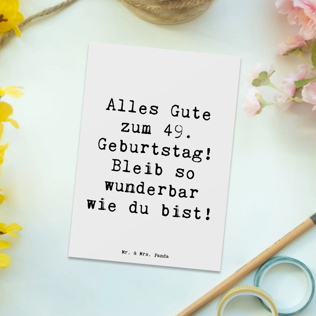 Postkarte Spruch 49. Geburtstag Freude Postkarte, Karte, Geschenkkarte, Grußkarte, Einladung, Ansichtskarte, Geburtstagskarte, Einladungskarte, Dankeskarte, Ansichtskarten, Einladung Geburtstag, Einladungskarten Geburtstag, Geburtstag, Geburtstagsgeschenk, Geschenk