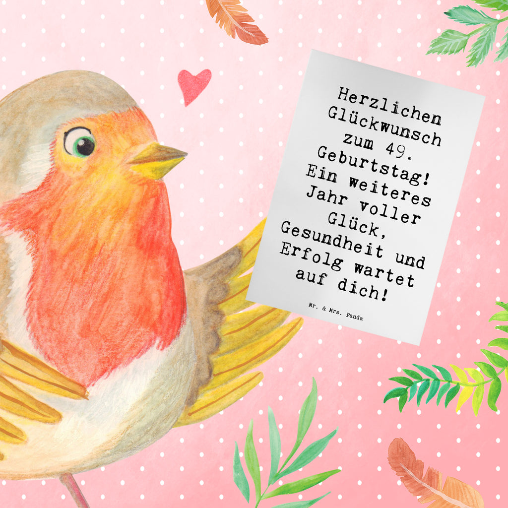 Grußkarte Spruch 49. Geburtstag Grußkarte, Klappkarte, Einladungskarte, Glückwunschkarte, Hochzeitskarte, Geburtstagskarte, Karte, Ansichtskarten, Geburtstag, Geburtstagsgeschenk, Geschenk