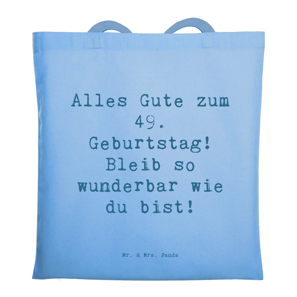 Tragetasche Spruch 49. Geburtstag Freude Beuteltasche, Beutel, Einkaufstasche, Jutebeutel, Stoffbeutel, Tasche, Shopper, Umhängetasche, Strandtasche, Schultertasche, Stofftasche, Tragetasche, Badetasche, Jutetasche, Einkaufstüte, Laptoptasche, Geburtstag, Geburtstagsgeschenk, Geschenk