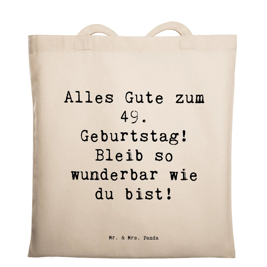 Tragetasche Spruch 49. Geburtstag Freude Beuteltasche, Beutel, Einkaufstasche, Jutebeutel, Stoffbeutel, Tasche, Shopper, Umhängetasche, Strandtasche, Schultertasche, Stofftasche, Tragetasche, Badetasche, Jutetasche, Einkaufstüte, Laptoptasche, Geburtstag, Geburtstagsgeschenk, Geschenk