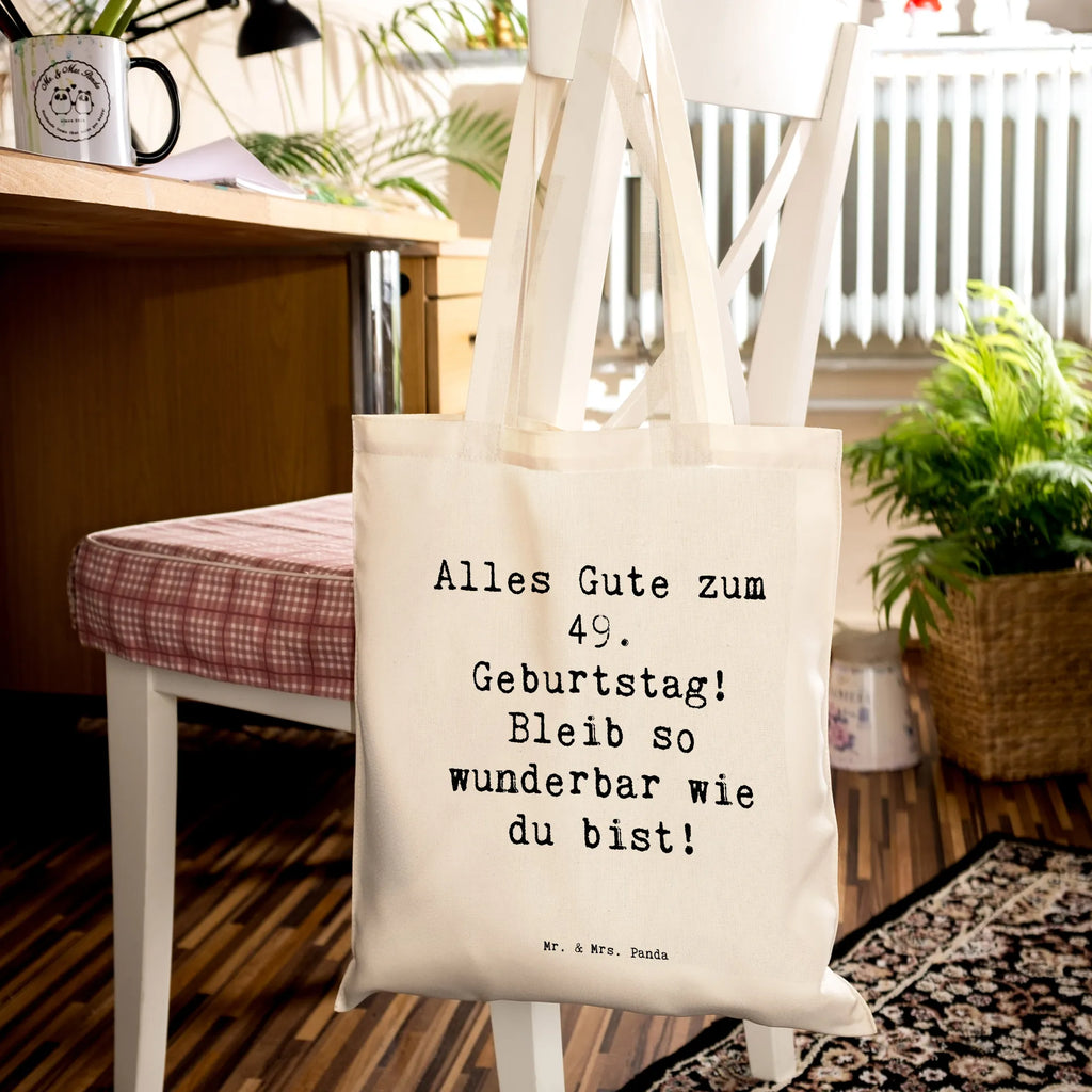 Tragetasche Spruch 49. Geburtstag Freude Beuteltasche, Beutel, Einkaufstasche, Jutebeutel, Stoffbeutel, Tasche, Shopper, Umhängetasche, Strandtasche, Schultertasche, Stofftasche, Tragetasche, Badetasche, Jutetasche, Einkaufstüte, Laptoptasche, Geburtstag, Geburtstagsgeschenk, Geschenk