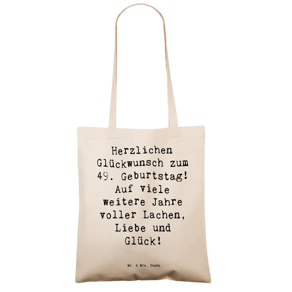 Tragetasche Spruch 49. Geburtstag Glückwünsche Beuteltasche, Beutel, Einkaufstasche, Jutebeutel, Stoffbeutel, Tasche, Shopper, Umhängetasche, Strandtasche, Schultertasche, Stofftasche, Tragetasche, Badetasche, Jutetasche, Einkaufstüte, Laptoptasche, Geburtstag, Geburtstagsgeschenk, Geschenk