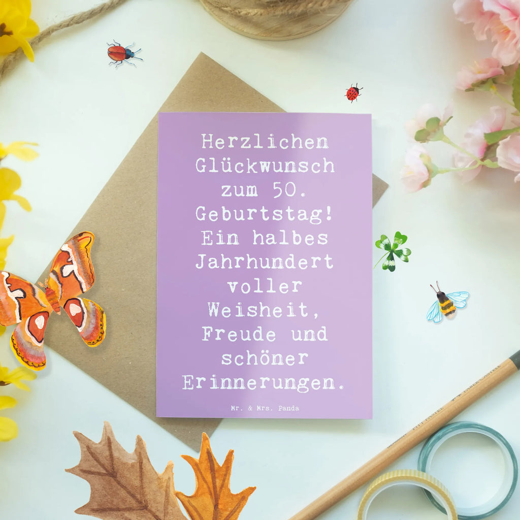 Grußkarte Spruch 50. Geburtstag Grußkarte, Klappkarte, Einladungskarte, Glückwunschkarte, Hochzeitskarte, Geburtstagskarte, Karte, Ansichtskarten, Geburtstag, Geburtstagsgeschenk, Geschenk