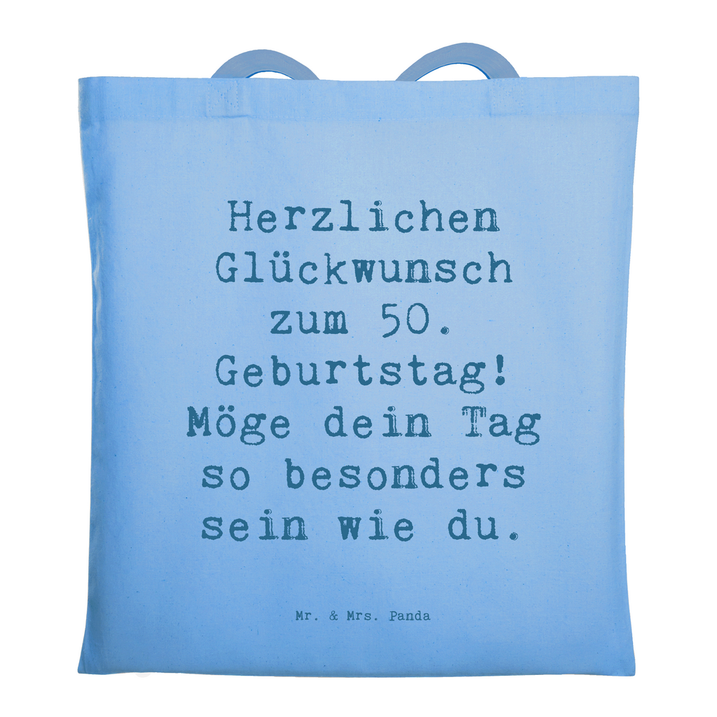 Tragetasche Spruch 50. Geburtstag Freude Beuteltasche, Beutel, Einkaufstasche, Jutebeutel, Stoffbeutel, Tasche, Shopper, Umhängetasche, Strandtasche, Schultertasche, Stofftasche, Tragetasche, Badetasche, Jutetasche, Einkaufstüte, Laptoptasche, Geburtstag, Geburtstagsgeschenk, Geschenk