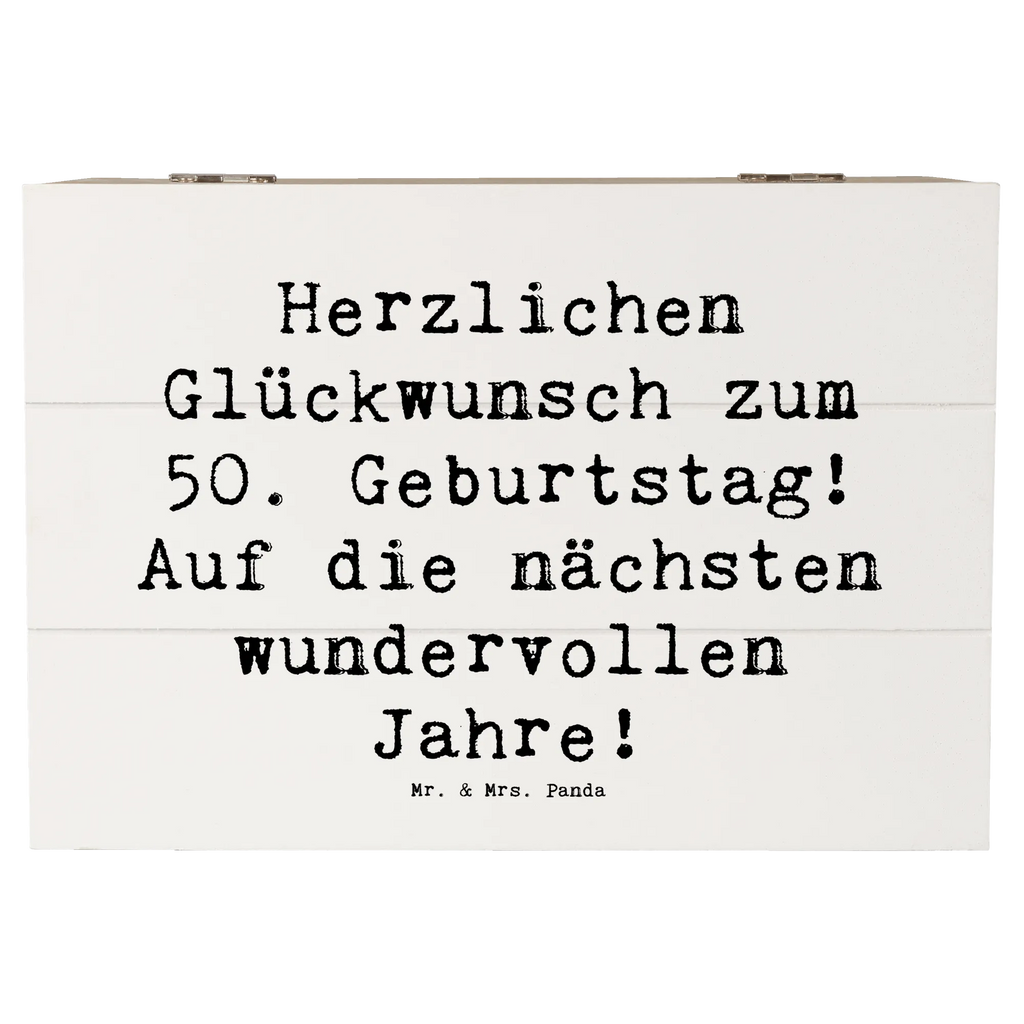 Holzkiste Spruch 50. Geburtstag Glückwunsch Holzkiste, Kiste, Schatzkiste, Truhe, Schatulle, XXL, Erinnerungsbox, Erinnerungskiste, Dekokiste, Aufbewahrungsbox, Geschenkbox, Geschenkdose, Geburtstag, Geburtstagsgeschenk, Geschenk