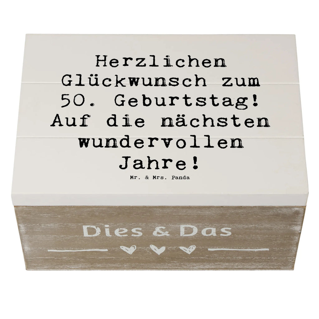 Holzkiste Spruch 50. Geburtstag Glückwunsch Holzkiste, Kiste, Schatzkiste, Truhe, Schatulle, XXL, Erinnerungsbox, Erinnerungskiste, Dekokiste, Aufbewahrungsbox, Geschenkbox, Geschenkdose, Geburtstag, Geburtstagsgeschenk, Geschenk