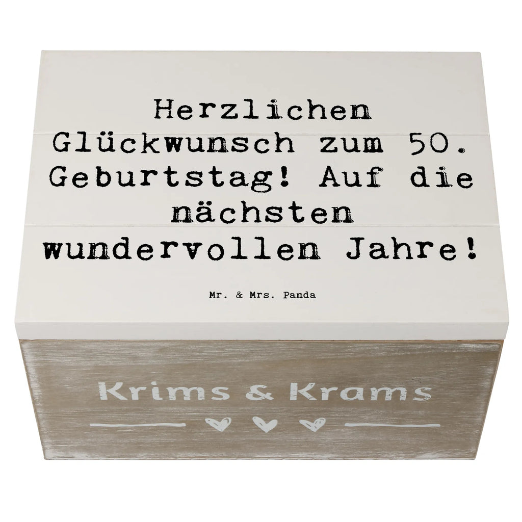 Holzkiste Spruch 50. Geburtstag Glückwunsch Holzkiste, Kiste, Schatzkiste, Truhe, Schatulle, XXL, Erinnerungsbox, Erinnerungskiste, Dekokiste, Aufbewahrungsbox, Geschenkbox, Geschenkdose, Geburtstag, Geburtstagsgeschenk, Geschenk