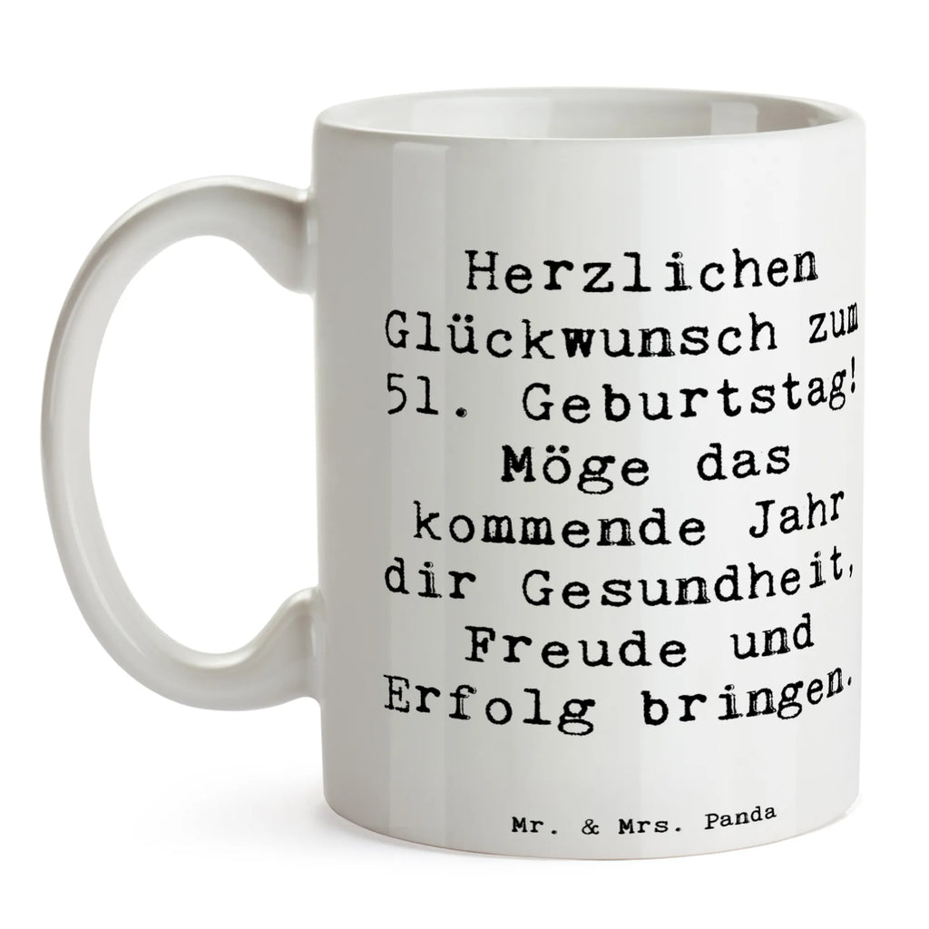 Tasse Spruch 51. Geburtstag Freude Tasse, Kaffeetasse, Teetasse, Becher, Kaffeebecher, Teebecher, Keramiktasse, Porzellantasse, Büro Tasse, Geschenk Tasse, Tasse Sprüche, Tasse Motive, Kaffeetassen, Tasse bedrucken, Designer Tasse, Cappuccino Tassen, Schöne Teetassen, Geburtstag, Geburtstagsgeschenk, Geschenk