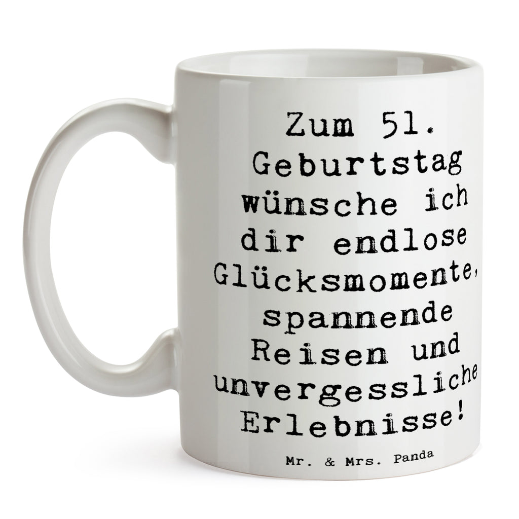 Tasse Spruch 51. Geburtstag Glücksmomente Tasse, Kaffeetasse, Teetasse, Becher, Kaffeebecher, Teebecher, Keramiktasse, Porzellantasse, Büro Tasse, Geschenk Tasse, Tasse Sprüche, Tasse Motive, Kaffeetassen, Tasse bedrucken, Designer Tasse, Cappuccino Tassen, Schöne Teetassen, Geburtstag, Geburtstagsgeschenk, Geschenk