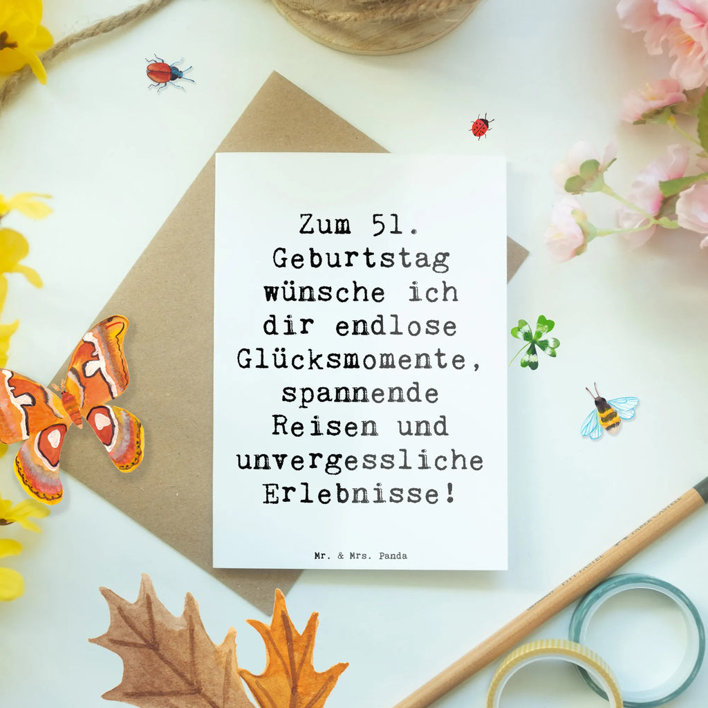 Grußkarte Spruch 51. Geburtstag Glücksmomente Grußkarte, Klappkarte, Einladungskarte, Glückwunschkarte, Hochzeitskarte, Geburtstagskarte, Karte, Ansichtskarten, Geburtstag, Geburtstagsgeschenk, Geschenk