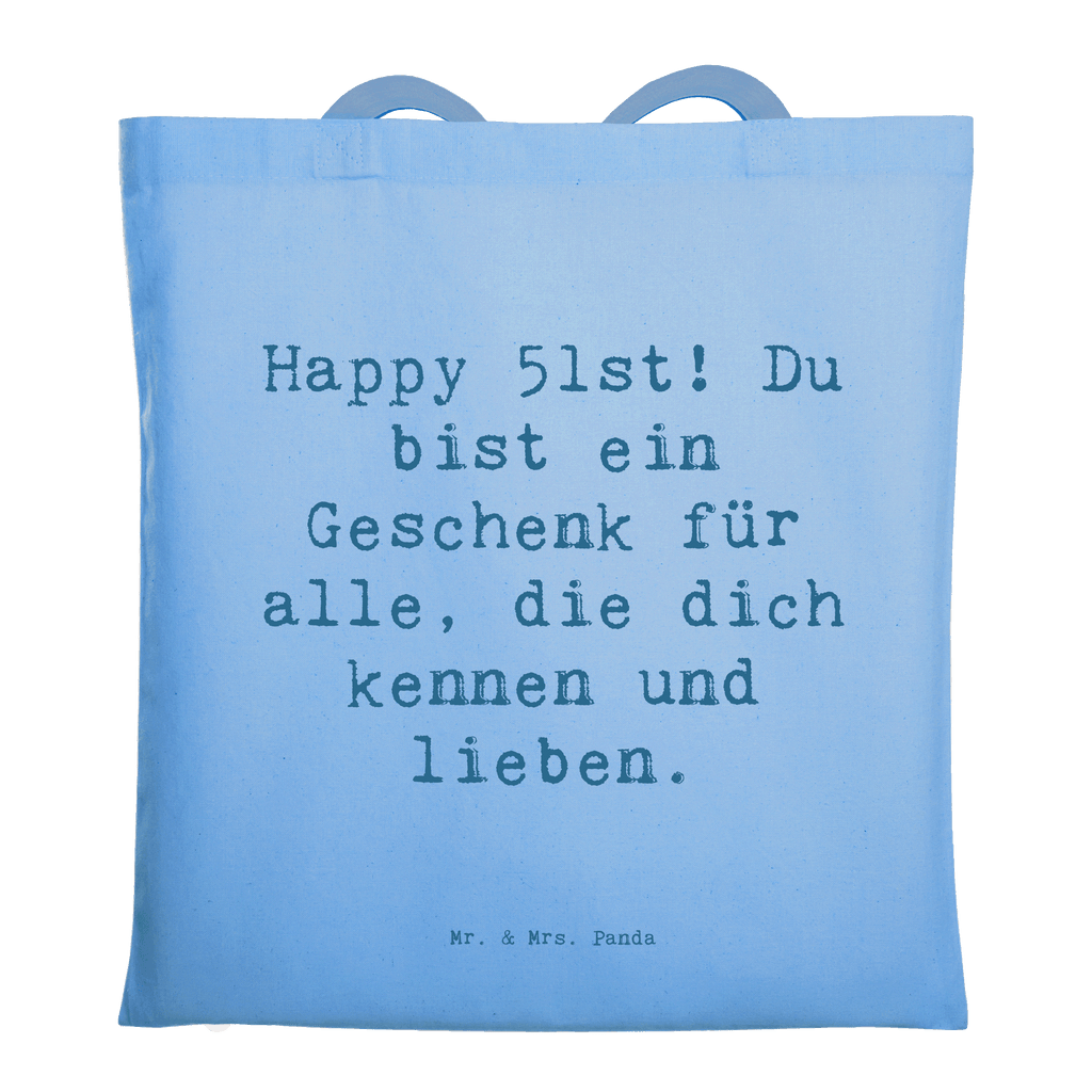 Tragetasche Spruch 51. Geburtstag Geschenk Beuteltasche, Beutel, Einkaufstasche, Jutebeutel, Stoffbeutel, Tasche, Shopper, Umhängetasche, Strandtasche, Schultertasche, Stofftasche, Tragetasche, Badetasche, Jutetasche, Einkaufstüte, Laptoptasche, Geburtstag, Geburtstagsgeschenk, Geschenk