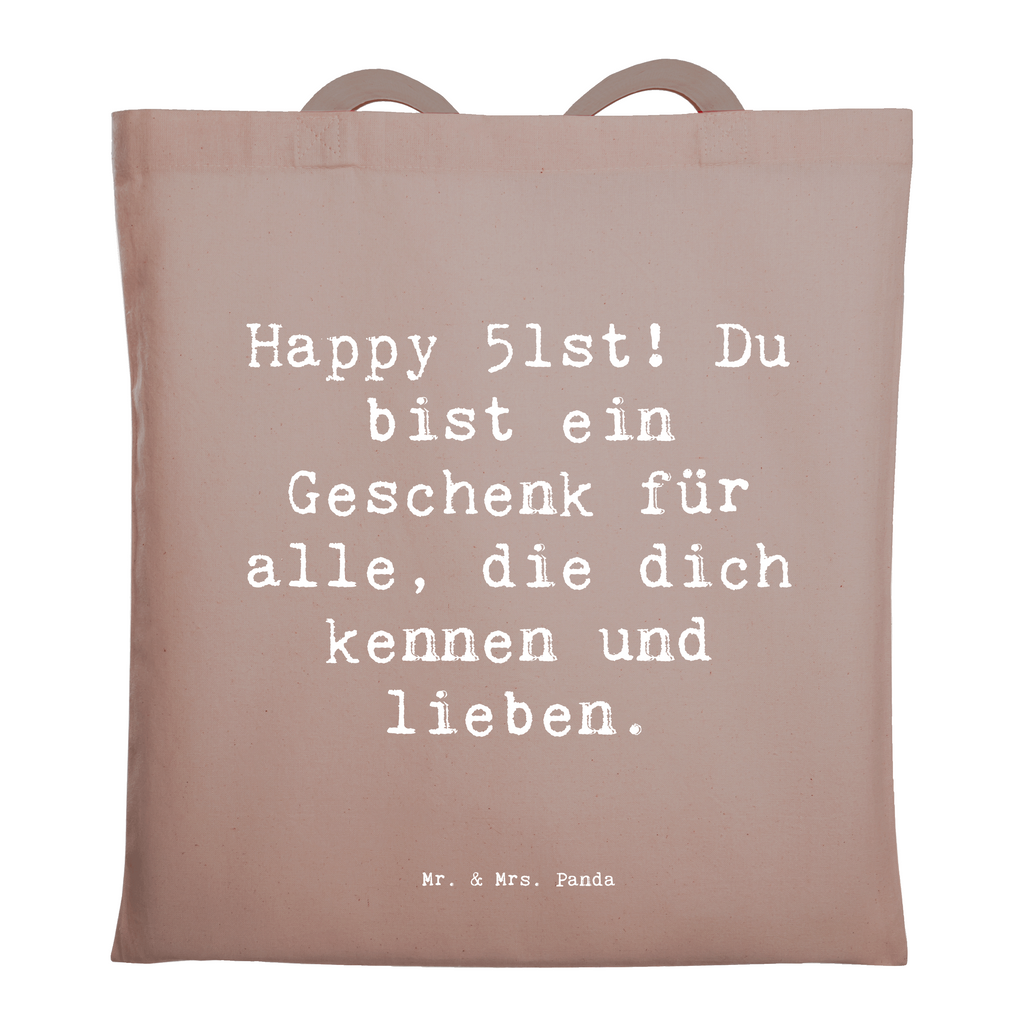 Tragetasche Spruch 51. Geburtstag Geschenk Beuteltasche, Beutel, Einkaufstasche, Jutebeutel, Stoffbeutel, Tasche, Shopper, Umhängetasche, Strandtasche, Schultertasche, Stofftasche, Tragetasche, Badetasche, Jutetasche, Einkaufstüte, Laptoptasche, Geburtstag, Geburtstagsgeschenk, Geschenk